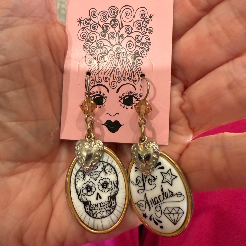 Tarina Tarantino Skull Los Angeles Earrings